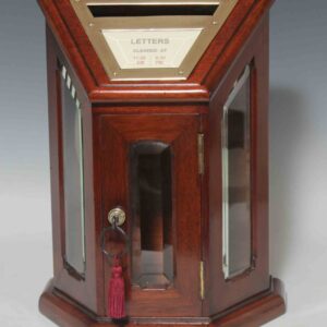 9023 Late Victorian Mahogany Wedge Shaped Domestic Post Letters Box C 1890