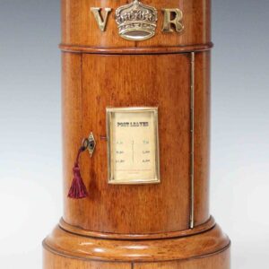 9177 A Victorian Oak Country House Pillar Post Letters Box C 1870