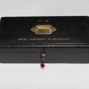 9266 Royal Commission to Mauritius Victorian Black Leather Clad Despatch Box C 1875
