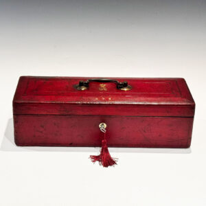 #10247 A Victorian ‘Wickwar' Red Leather Despatch Box with Davis’s Patent lock.